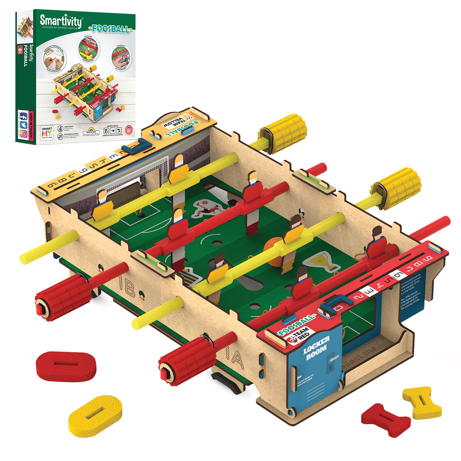 Foosball Build-It-Yourself Multiplayer Board Game