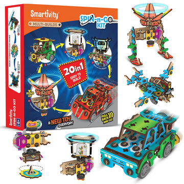 Multi-Builds Spin-n-Go Kit | 6-10 years | DIY STEM Construction Toy