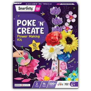 POKE 'N' CREATE - Flower Making Kit | 4-8 years | DIY CRAFT KIT