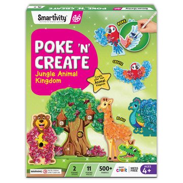 POKE 'N' CREATE - Jungle Animal Kingdom | 4-8 years | DIY CRAFT KIT