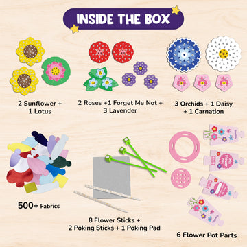 POKE 'N' CREATE - Flower Making Kit  | 4-8 years | DIY CRAFT KIT