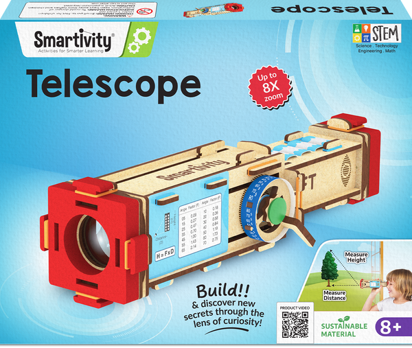 Telescope - 8X Zoom | Ages 8-14  | DIY STEM Construction Toy