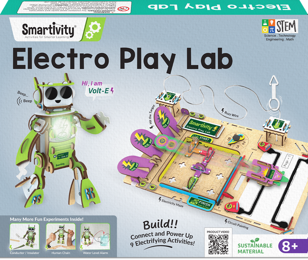 8-in- 1 Electricity Projects Kit  | 8-14 Years | 8+ Circuit Experiments & DIY Electric Robot with Light and Sound