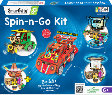 Multi-Builds Spin-n-Go Kit | 6-10 years | DIY STEM Construction Toy