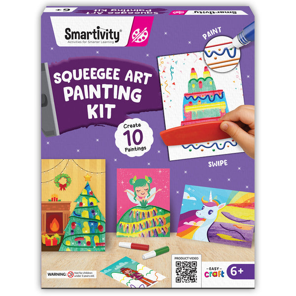 Squeegee Art Painting Kit | 6-8 years | DIY Activity Kit