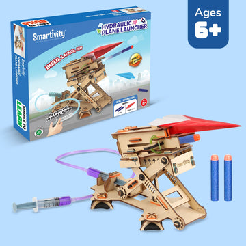 Hydraulic Plane Launcher|  A Pack of 12 x 1 Units| Build-it-Yourself Plane Launcher Set| Perfect Gifts for Curious Kids