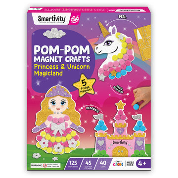 POM POM MAGNET CRAFTS - Princess and Unicorn Magicland  | 4-8 years | DIY CRAFT KIT