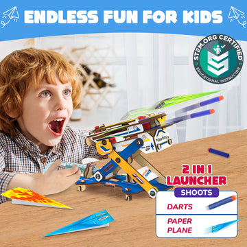 Hydraulic Plane Launcher | 6-10 years | DIY STEM Construction Toy