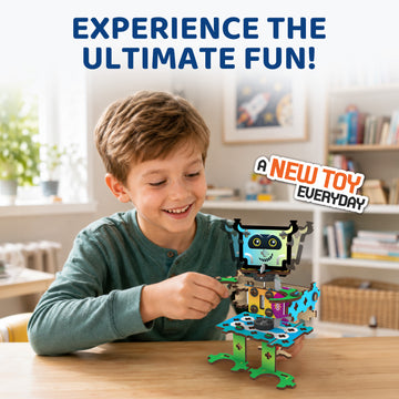 20 in 1 Spin-n-Go Kit | 6-10 years | Build a Moving Robot, CAR, Airplane & More