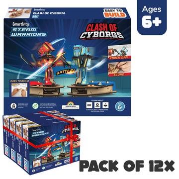 Clash of Cyborgs|  A Pack of 12 x 1 Units| Multi-player STEAM Interactive Game| Perfect Gifts for Curious Kids