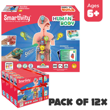 Human Body| A Pack of 12 x 1 Units| Build-it-Yourself 3D Models of Human Body| Perfect Gifts for Curious Kids
