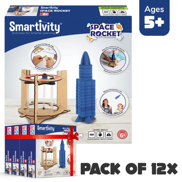 Space Rocket Pack| A Pack of 12 x 1 Units| DIY Construction Toy Kit to Learn Space Science| Best Return Gift for Birthdays