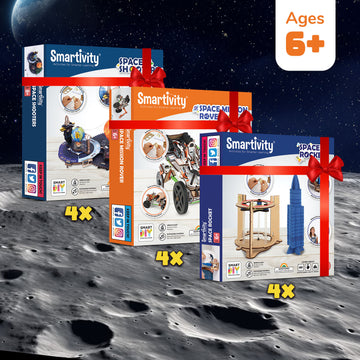 Space Toys Collection|A Pack of 4 x 3 Units| Explore Space and Beyond| Perfect Gifts for Curious Kids