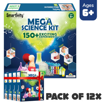 Mega Science Kit|  A Pack of 12 x 1 Units| DIY STEAM Experiment Kit| Perfect Gifts for Curious Kids