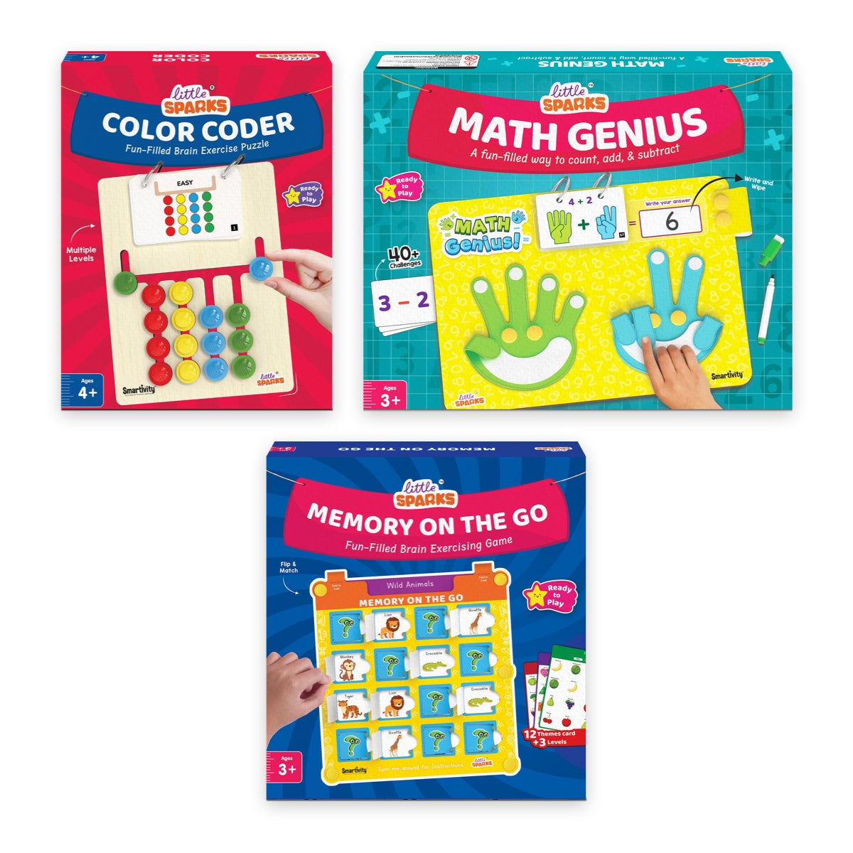First Learning Set: Colour Coder, Math Genius and Memory On The Go