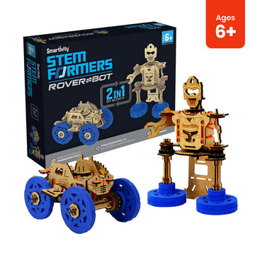 Stem Formers| A Pack of 12 x 1 Units| Build-it-Yourself Robot-cum-Rover Set| Perfect Gifts for Curious Kids