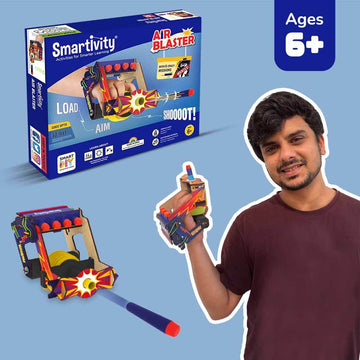 Air Blaster Toy For 6+ Years | Christmas Gifts for Boys & Girls | Learn Air Pressure & Projectile | Boost Creativity & Focus - Smartivity