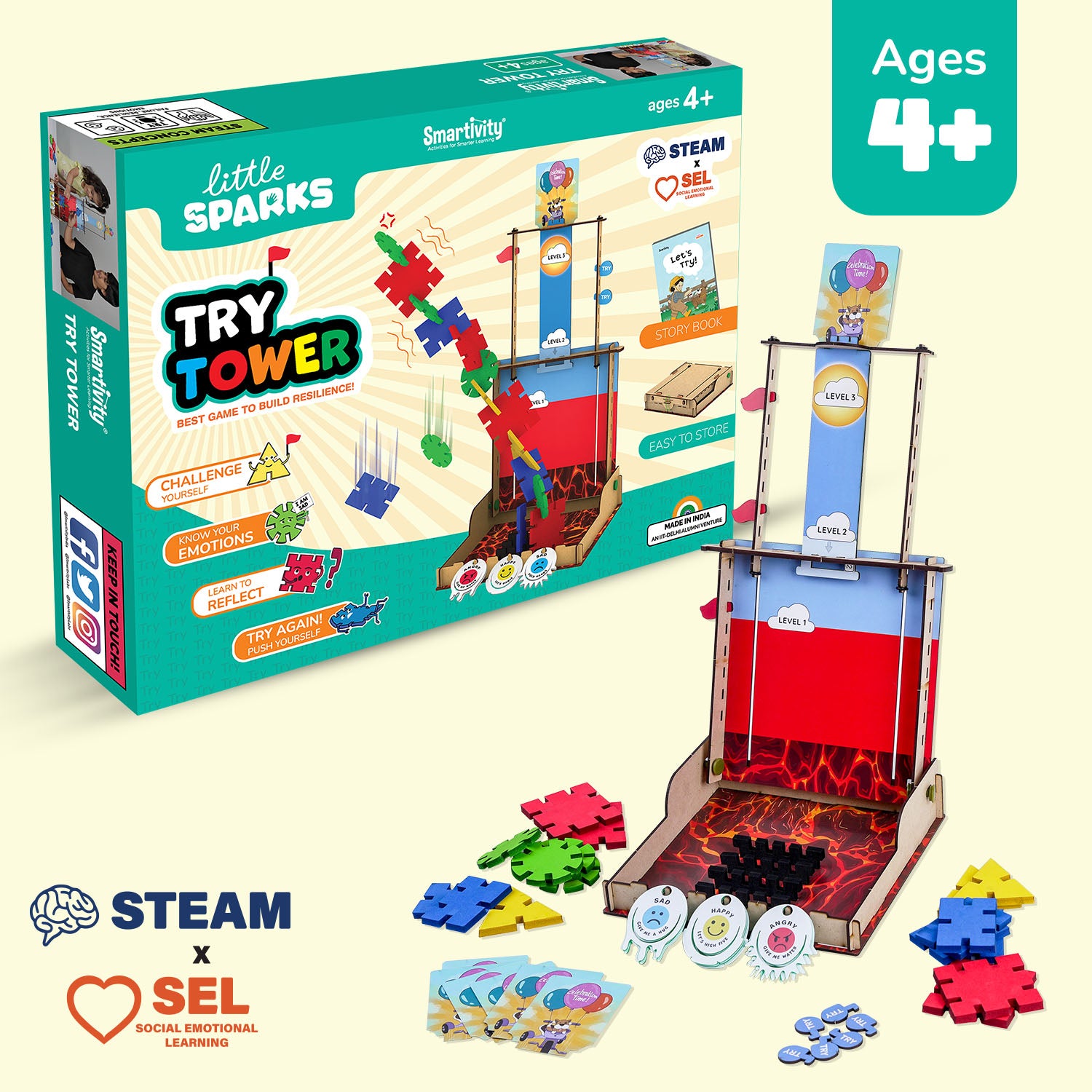 Try Tower For 4+ Years | Learn How To Never Give Up | Develop Social-Emotional Skills - Smartivity