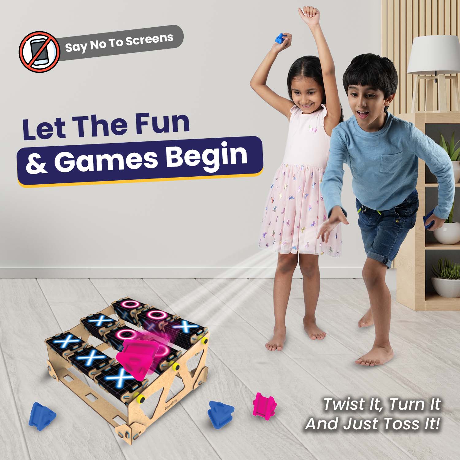 Tic-Tac Twist for 6+ years | Christmas gift for boys and girls | Learn gravity, momentum & game strategy | Full Family Fun - Smartivity