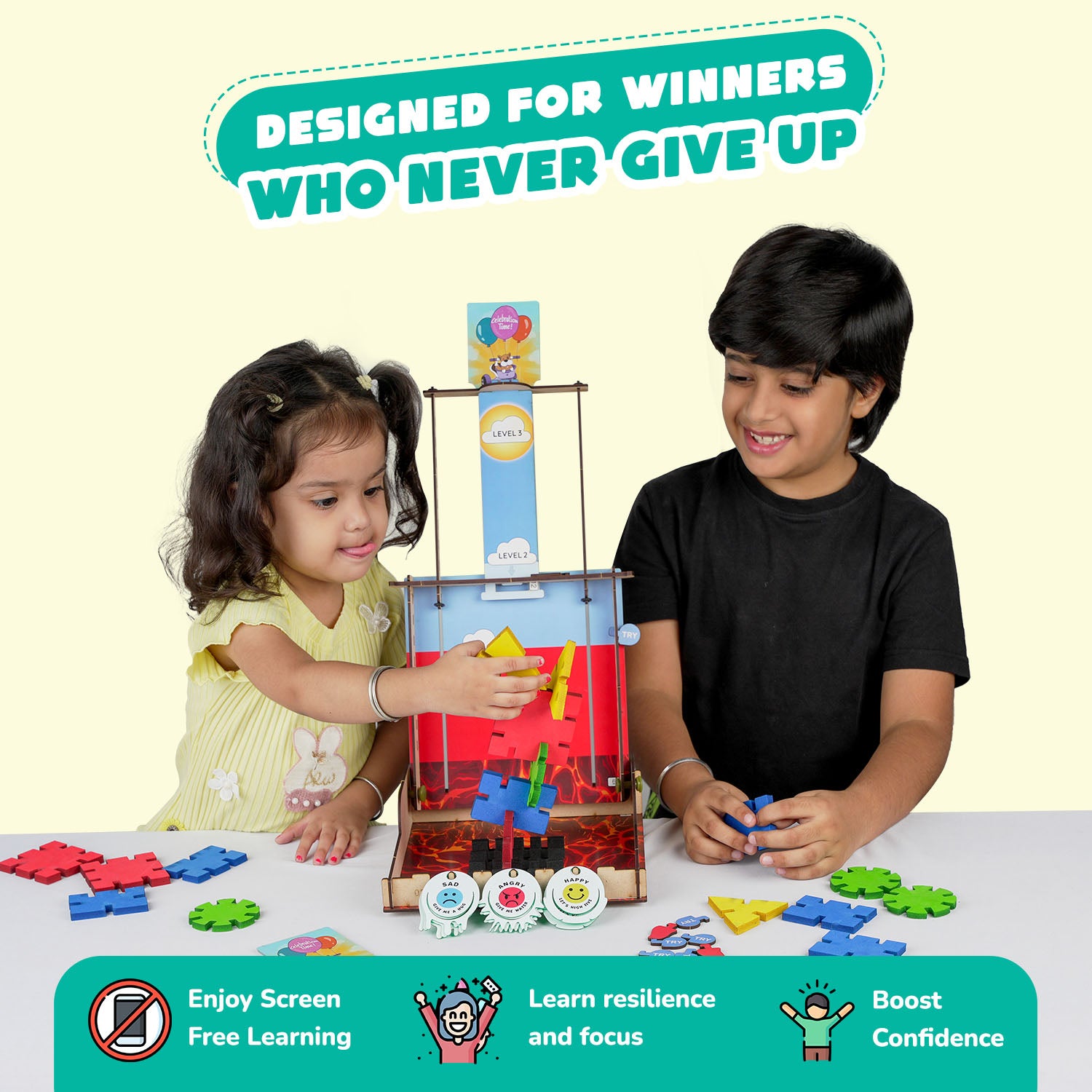 Try Tower For 4+ Years | Learn How To Never Give Up | Develop Social-Emotional Skills - Smartivity