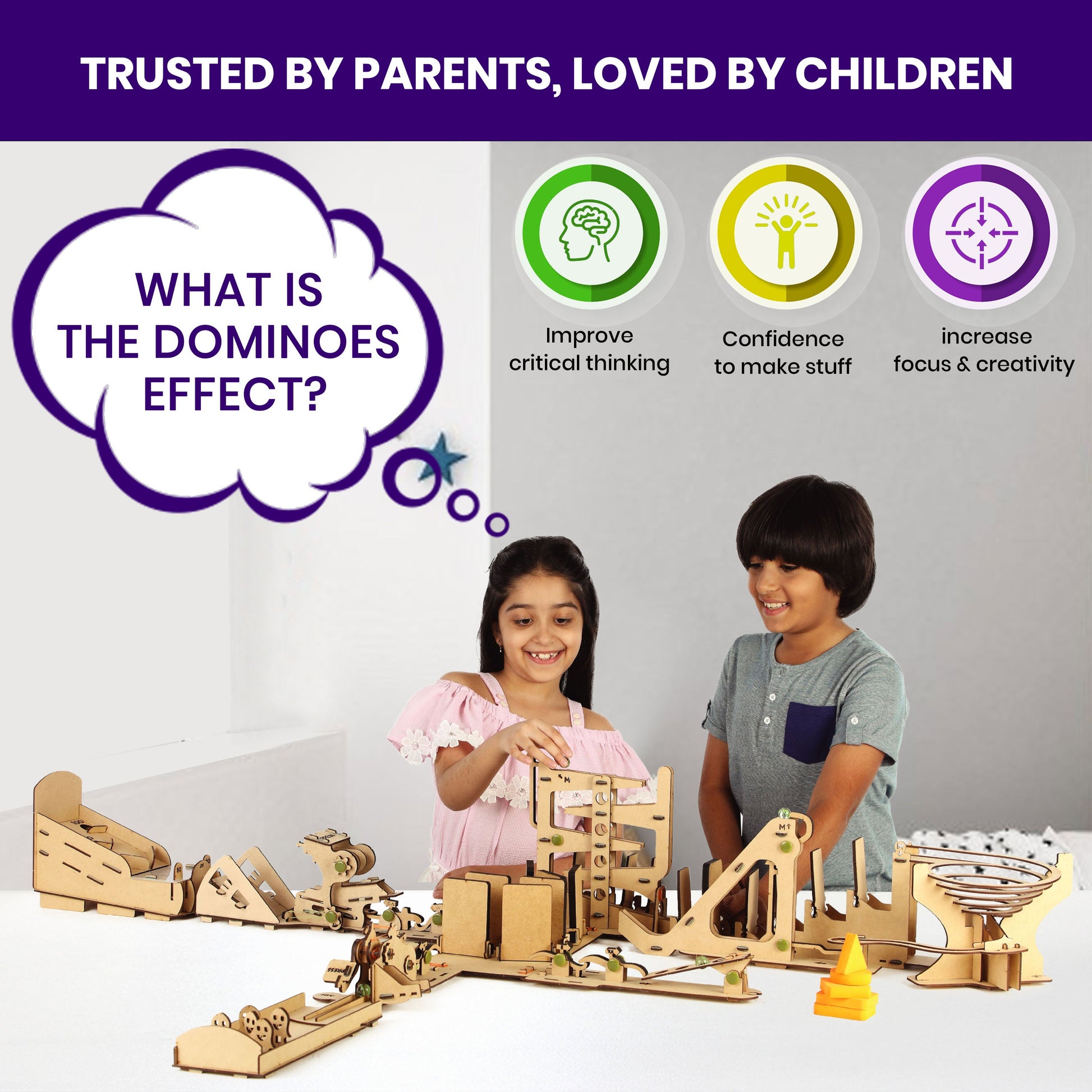 Chain Reaction Colliding Dominoes Toy - Smartivity