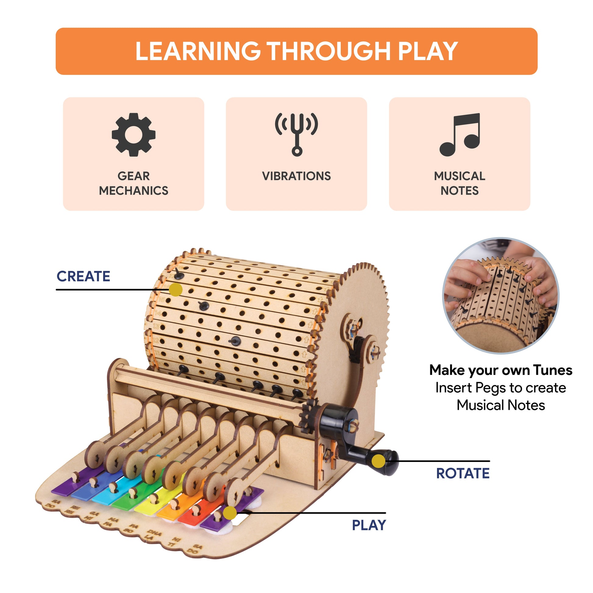 Xylofun Music Machine For 8+ Years | Learn Music, Sound & Gears | Boost Creativity and Analytical Thinking - Smartivity